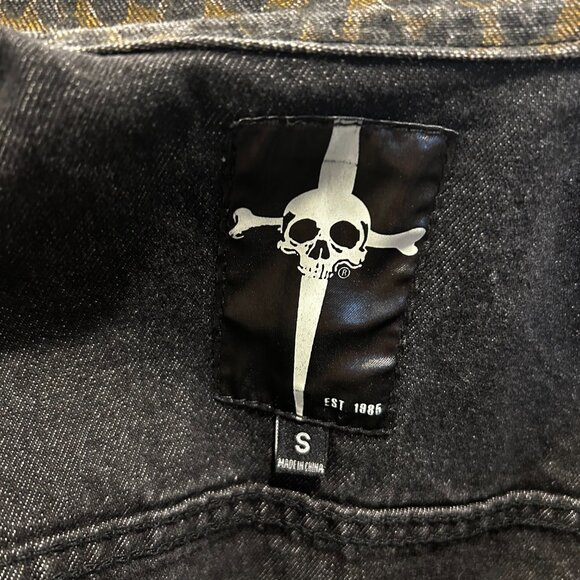 Lip Service Leopard Print Denim Vest Size Small - Picture 2 of 5